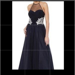 DJ-JAZ Womens Formal Navy Blue Gown size 3 with tags